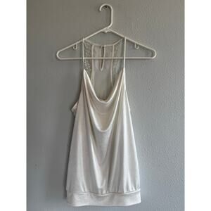 Express Cowl Neck Camisole with lace halter back leg